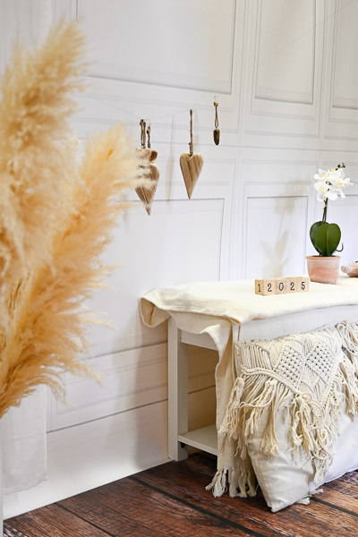 Boho Deko bei unserm Setup